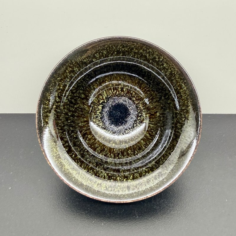 極品油滴天目飲杯 90ml 台灣陶藝名家 邱奕志 Y1-06 - 茶壺/茶杯/茶具 - 瓷 咖啡色