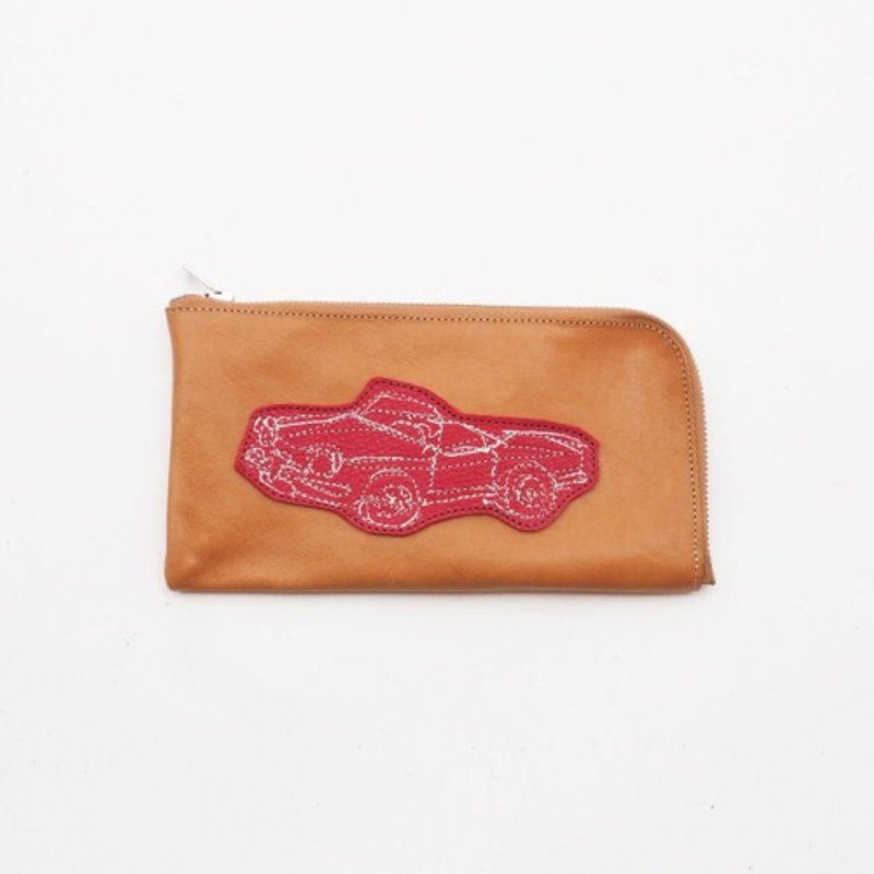 CowLeatherLongWallet [car]（キャメル）18×9/財布/wl001car3 - 皮夾/長短夾/錢包 - 真皮 