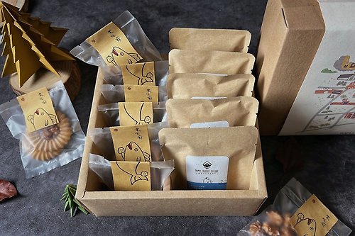 拓樸本然Topo 【常溫出貨－餅乾咖啡組禮盒】Topo咖啡濾掛包餅乾禮盒(6款小包裝
