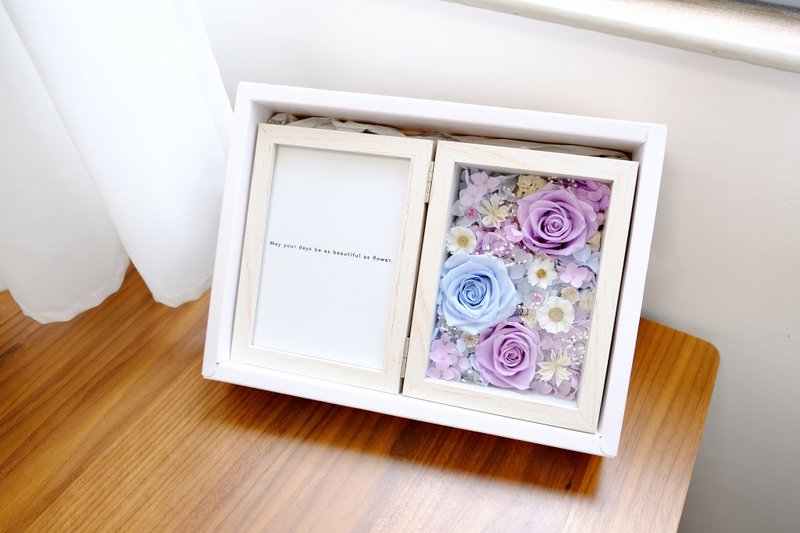 Everlasting Flower 4R flip-up photo frame - Picture Frames - Plants & Flowers Blue