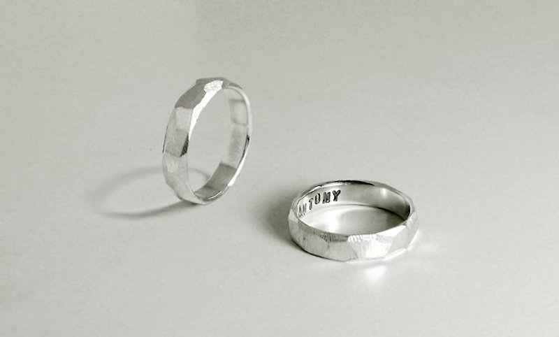晶礦 銀 戒指 - 戒指 - 其他金屬 銀色