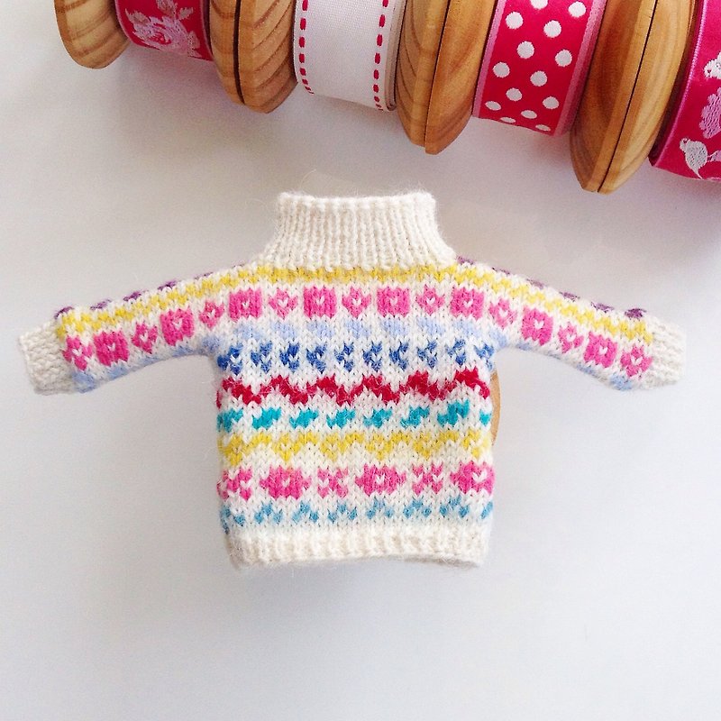 ブライスのために手作りされたセーター。ブライスニットセーター。ブライス人形の服 - 人形・フィギュア - ウール 多色