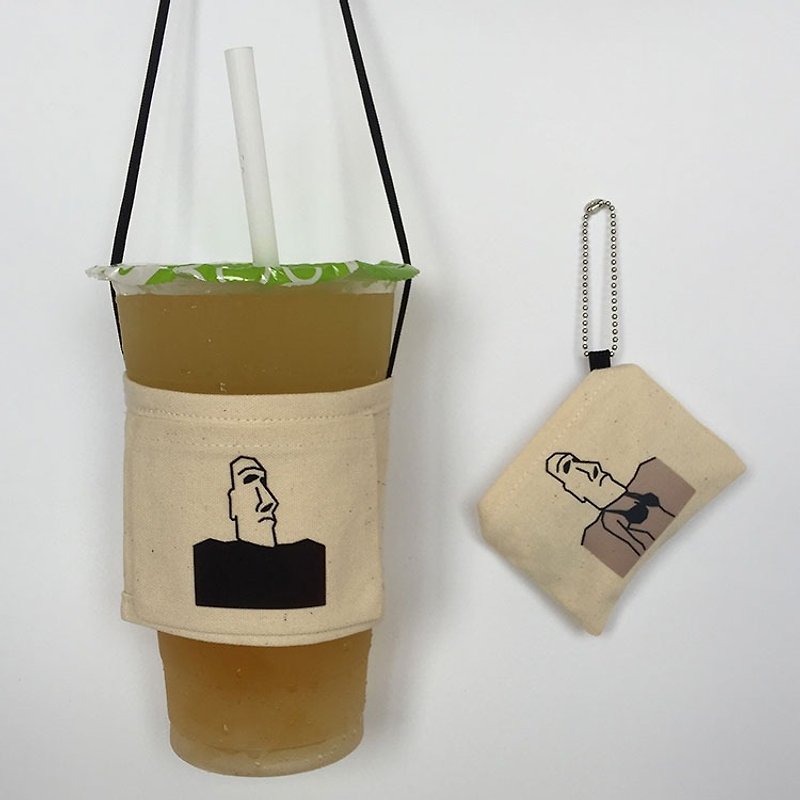 YCCT eco-friendly beverage bag - embryo cloth small witch (patent admission / can carry / temperature changes) - ถุงใส่กระติกนำ้ - ผ้าฝ้าย/ผ้าลินิน สีกากี
