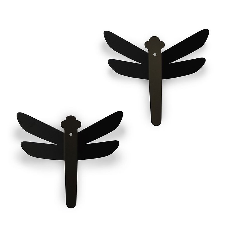 Dragonfly hook (black) - Wall Décor - Other Metals Black