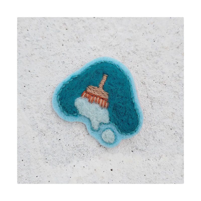 Paint Afternoon / Hand Embroidery Pins - เข็มกลัด/พิน - งานปัก หลากหลายสี