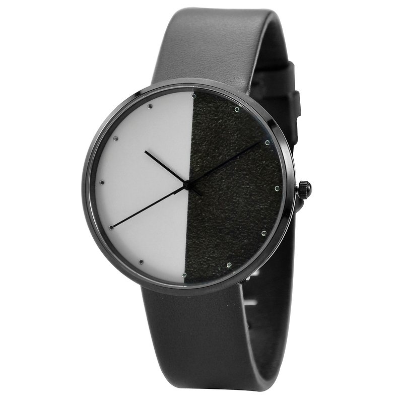 簡約手錶(陰陽) 圓釘 全球免運 - 男裝錶/中性錶 - 不鏽鋼 灰色