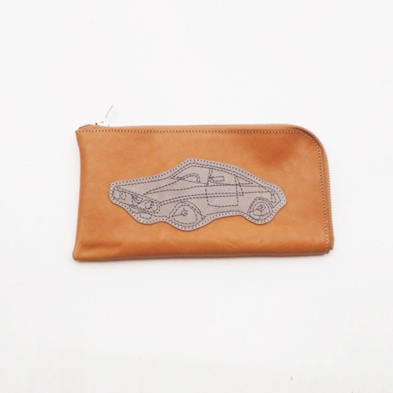 CowLeatherLongWallet [car] (camel) 18×9/wallet/wl001car4 - กระเป๋าสตางค์ - หนังแท้ 