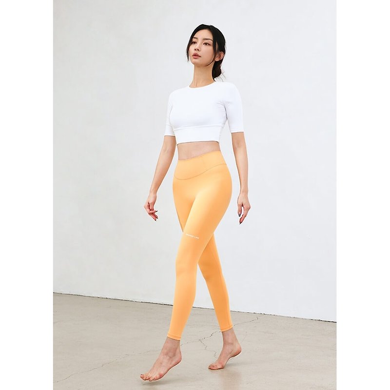 【GRANDELINE】High Waist Naked Elastic Leggings - Sunshine Orange - PT445 - Women's Yoga Apparel - Polyester Orange