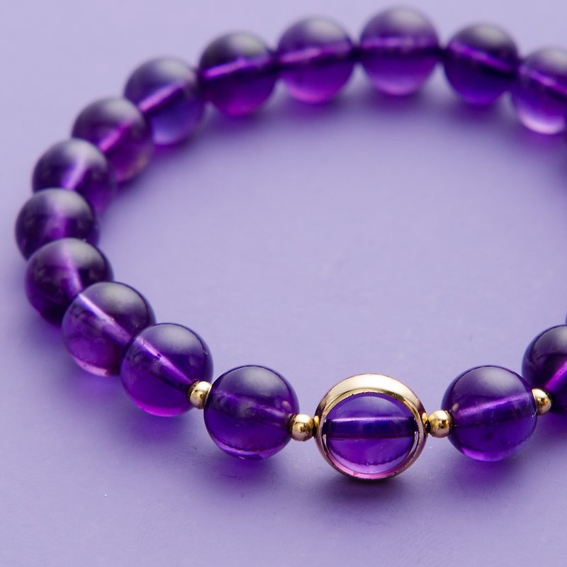 Uruguay Amethyst Bracelet, 14K Gold Filled Natural Gemstone Crystal Bracelet - Bracelets - Crystal Purple