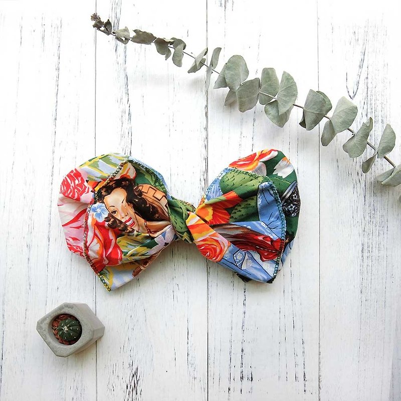[Shell art] giant butterfly hair band (cactus girl models) - the entire detachable! - Headbands - Cotton & Hemp Green