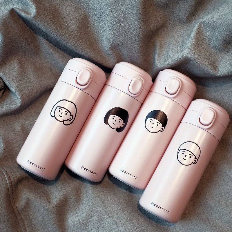 [Free 24H shipping from Taiwan] Customized pink Stainless Steel thermos cup comes with a small handbag - แก้ว - สแตนเลส 