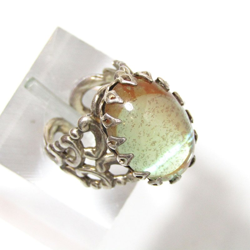 Vintage sapphireen design silver ring size 9 - แหวนทั่วไป - เงิน สีเงิน