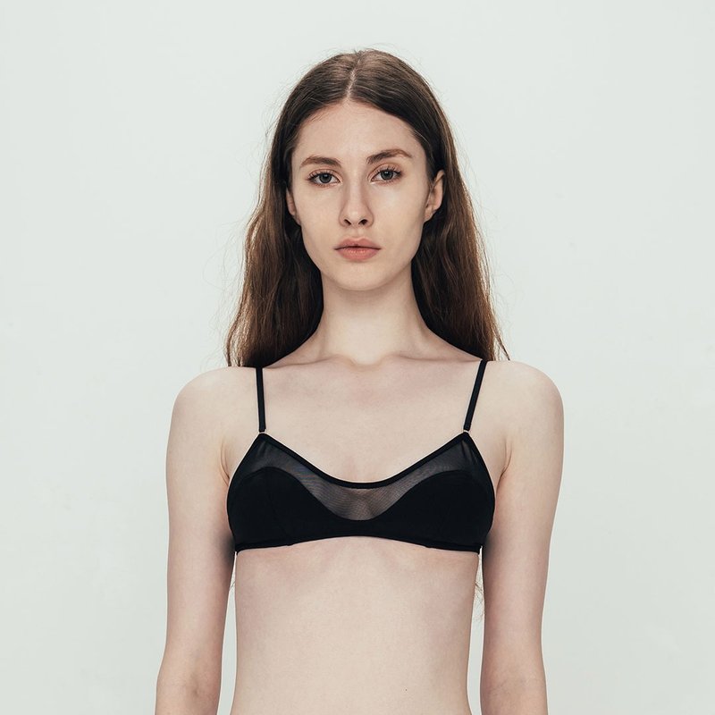 ornoir.co Bralette Wireless Bra  | Black - ชุดชั้นในผู้หญิง - เส้นใยสังเคราะห์ สีดำ