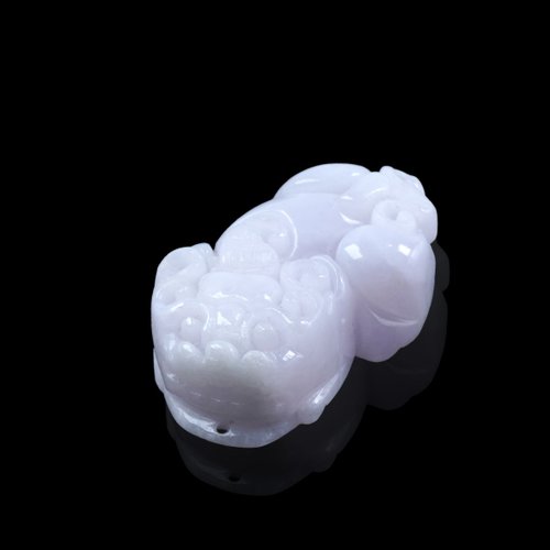 瓔珞珠寶盒 E.L.Jewelry Box 【招財神獸】白翡翡翠貔貅項鍊擺飾 | 天然緬甸玉翡翠A貨 | 送禮