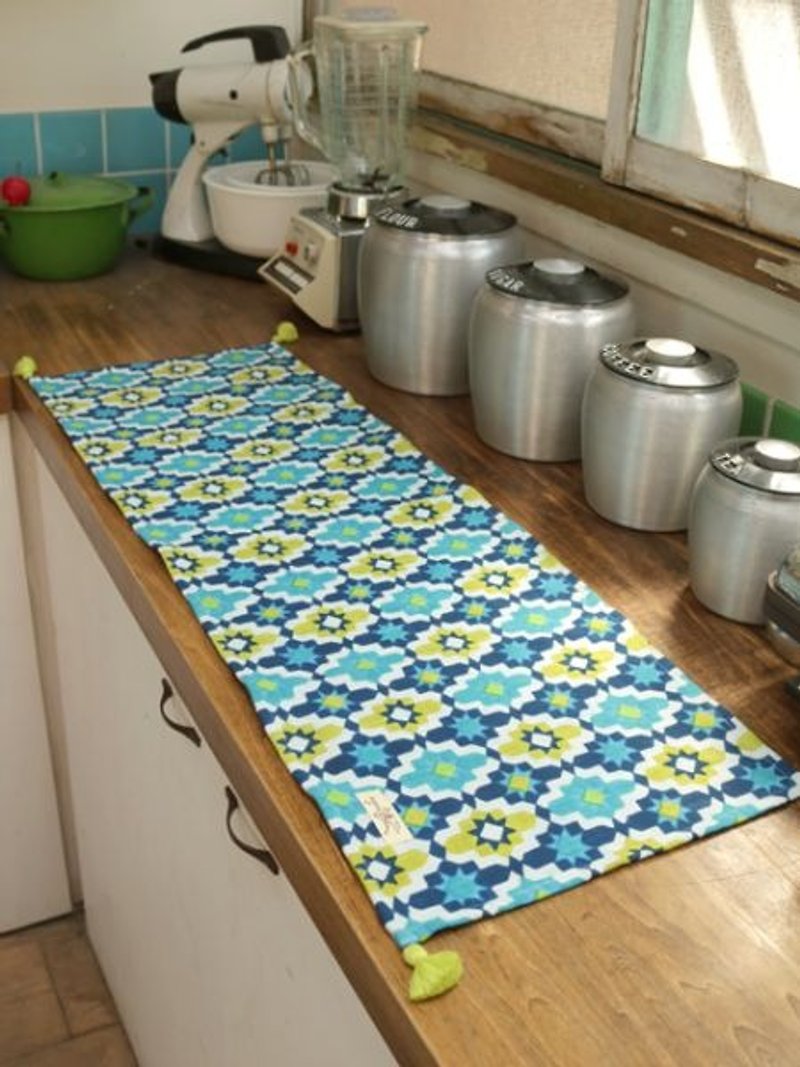 預購中  滿版幾何圖形長條型桌巾 (兩款) ISAP7365 - 擺飾/家飾品 - 棉．麻 多色