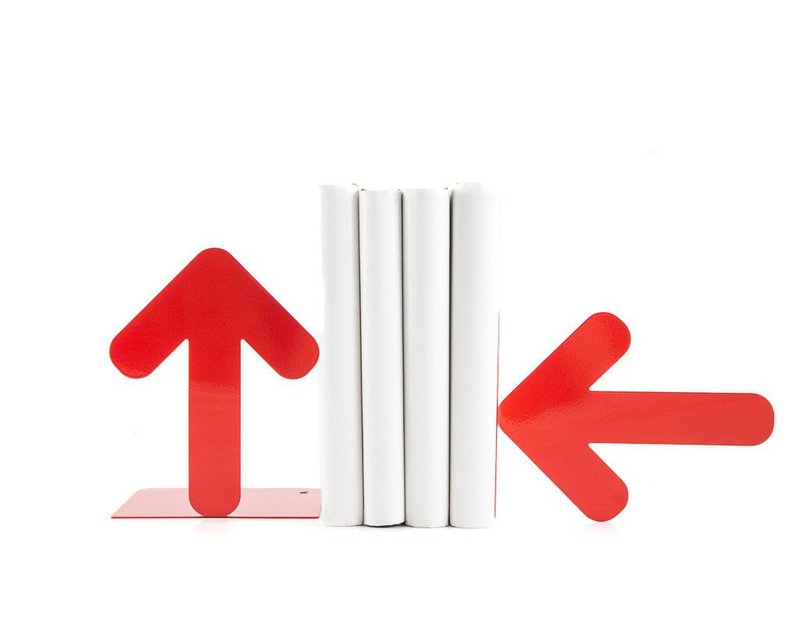 A pair of metal bookends Red Arrows // housewarming gift // FREE SHIPPING // - 擺飾/家飾品 - 其他材質 紅色