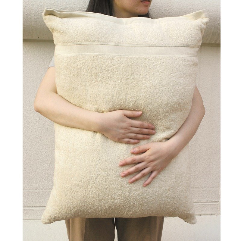 【ワード】織布綿大厚い黄色枕を刺繍することがXingsha - 枕・クッション - コットン・麻 ホワイト