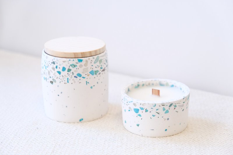 Terrazzo Container Candle - Libra - Candles & Candle Holders - Wax 