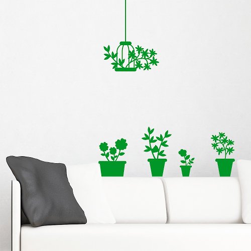 Smart Design 設計 壁貼 《Smart Design》創意無痕壁貼◆小品盆栽 8色可選