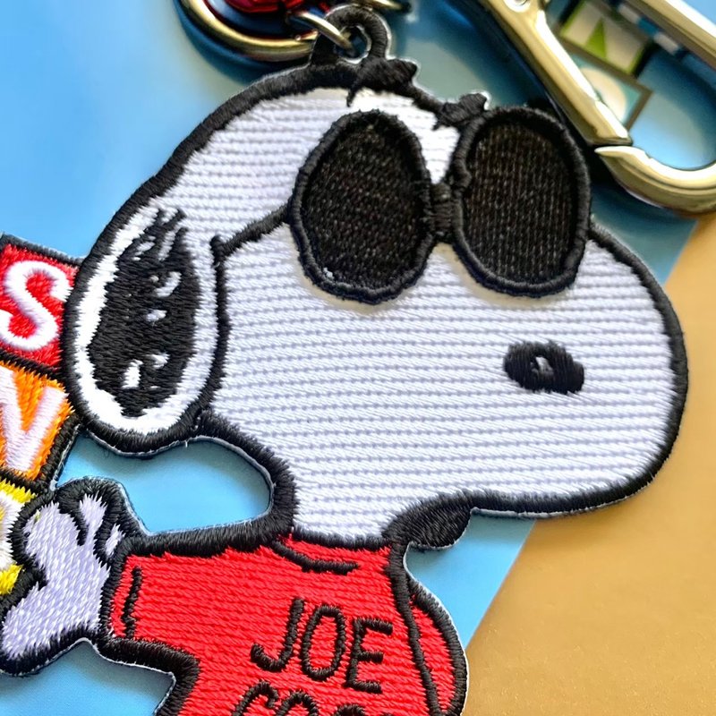 Snoopy JOE COOL embroidery Keychain - Keychains - Other Materials Multicolor