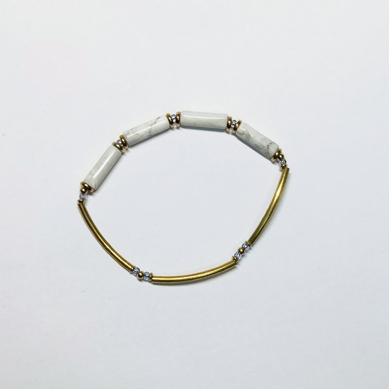 Customer Order - Stripe Control Bracelet - Bracelets - Copper & Brass White