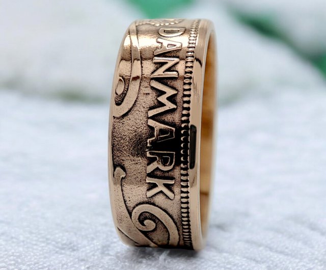 【美品】  No.217 リング 13.5号 デンマーク製 デンマーク コイン リング 5 ore 1927-1940、デンマーク 男性用リング