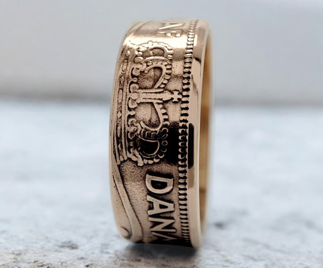 デンマーク コイン リング 5 ore 1927-1940、デンマーク 男性用リング