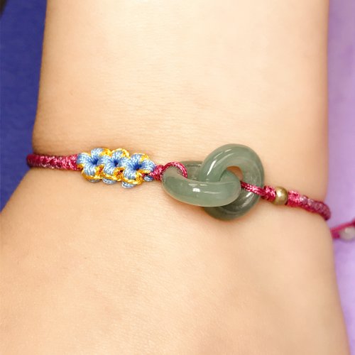 Wish‧Peace】Ice Emerald Concentric Circle Braided Bracelet