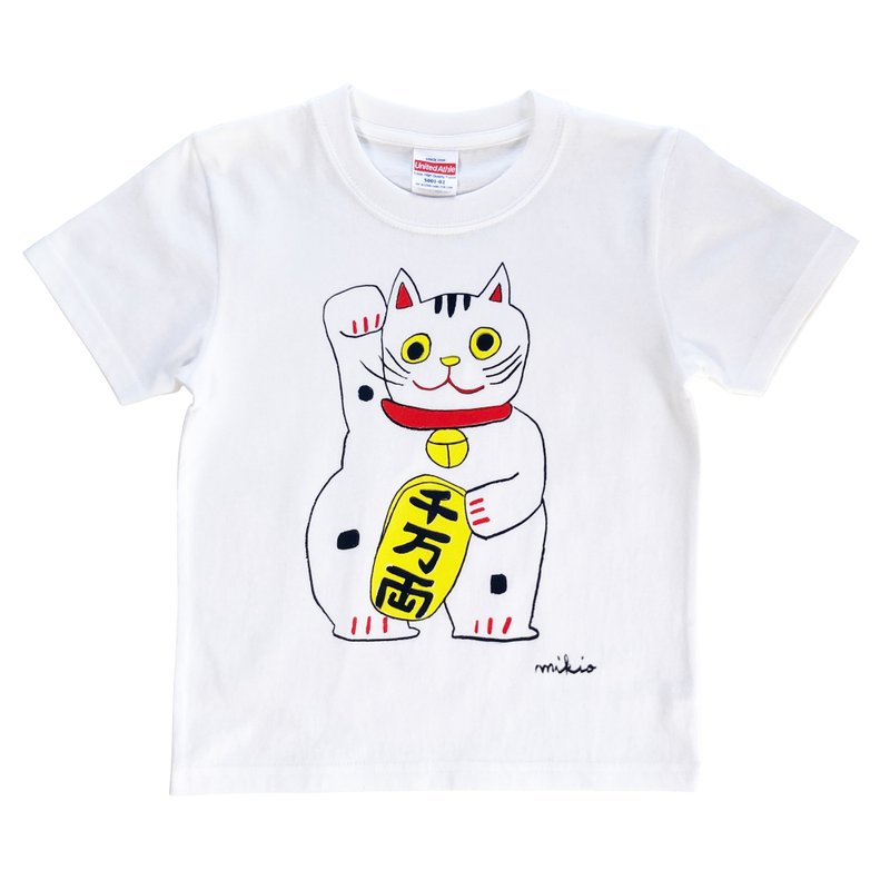 招き猫 ベビー キッズ tシャツ White 80 90 100 110 120 130 140 150 160 - 男/女童裝 - 棉．麻 白色