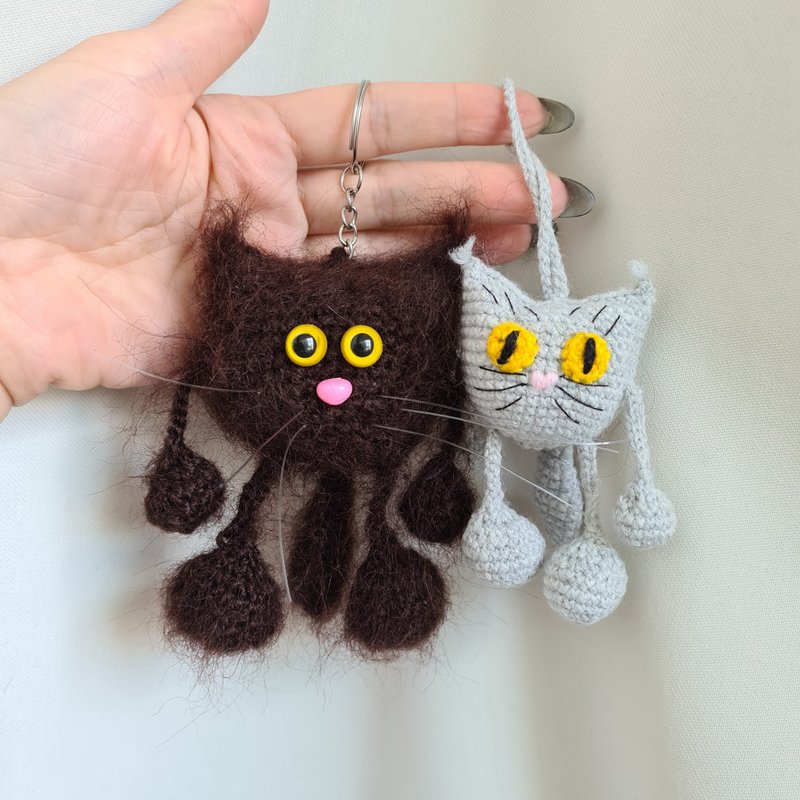 Digital Crochet Pattern PDF - Cat Keychain - 手工藝教學/工具書 - 其他材質 