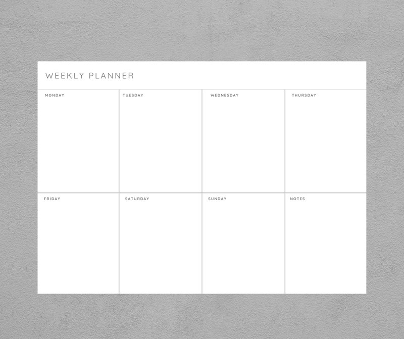 Weekly Planner minimalist, Printable Daily Planner Template - 其他數位商品 - 其他材質 