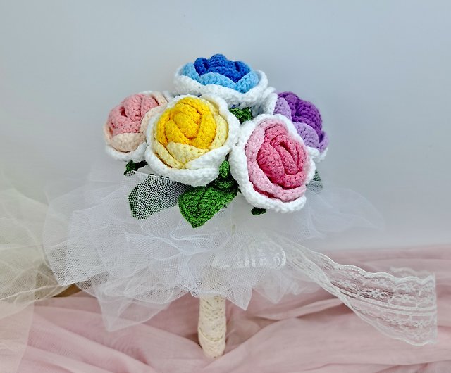 Crochet Wedding Bouquet | Flower Bridal Bouquet | World Crochet Flowers