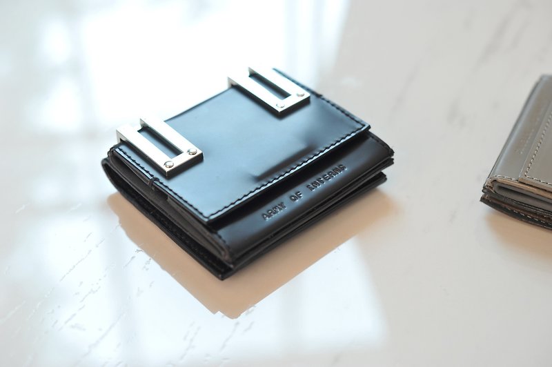 AVA WALLET in black smooth leather - Wallets - Genuine Leather Black
