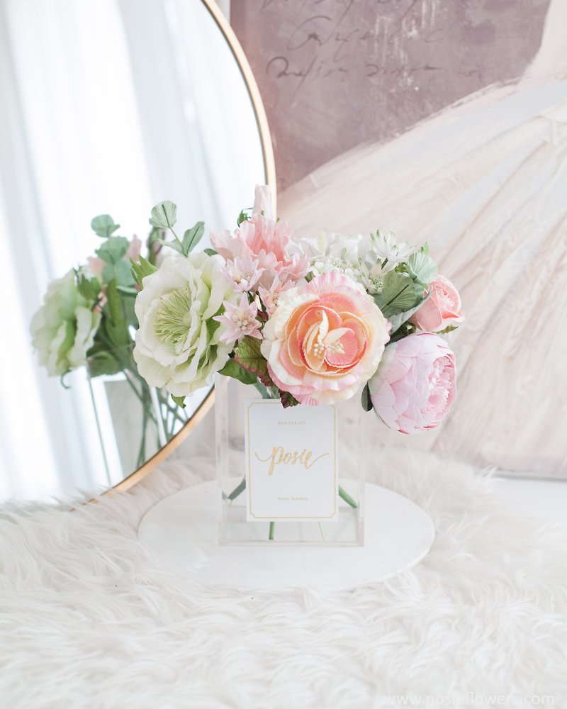 BLUSH PINK |  Paris vase for Home Decoration - 裝飾/擺設  - 紙 粉紅色