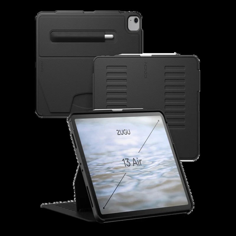 ZUGU iPad case ultra-thin shockproof protective case-Air 13 inches classic black - เคสแท็บเล็ต - หนังเทียม สีดำ