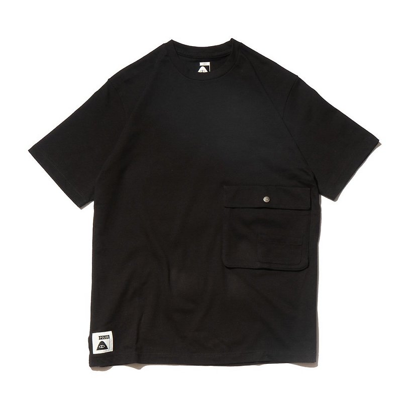 Japan Limited POLER MAX WEIGHT D/POCKET TEE Heavy Pocket Wide TEE Black - Men's T-Shirts & Tops - Other Materials Black