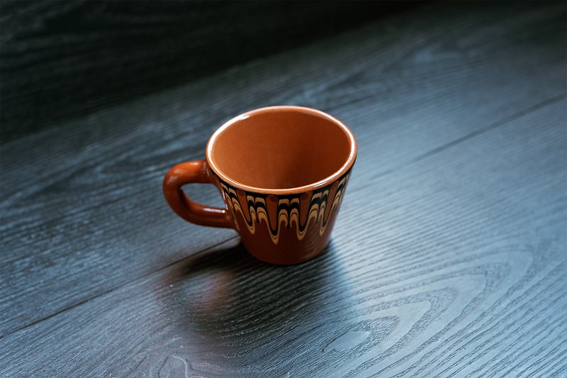 ドイツ70年代ガラスカップ - グラス・コップ - 陶器 ブラウン
