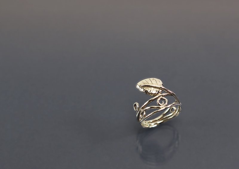 Plant Series - Leaf Totem 925 Silver - General Rings - Sterling Silver Gold