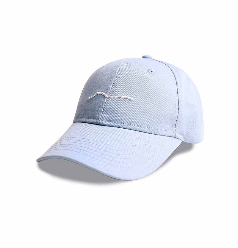 Light Blue Lion Rock Baseball Cap - หมวก - ผ้าฝ้าย/ผ้าลินิน สีน้ำเงิน