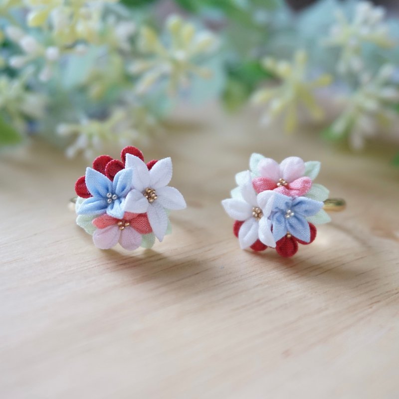 Fairy Tale Collection 花間精靈 祝福 細工花戒指 - 戒指 - 棉．麻 