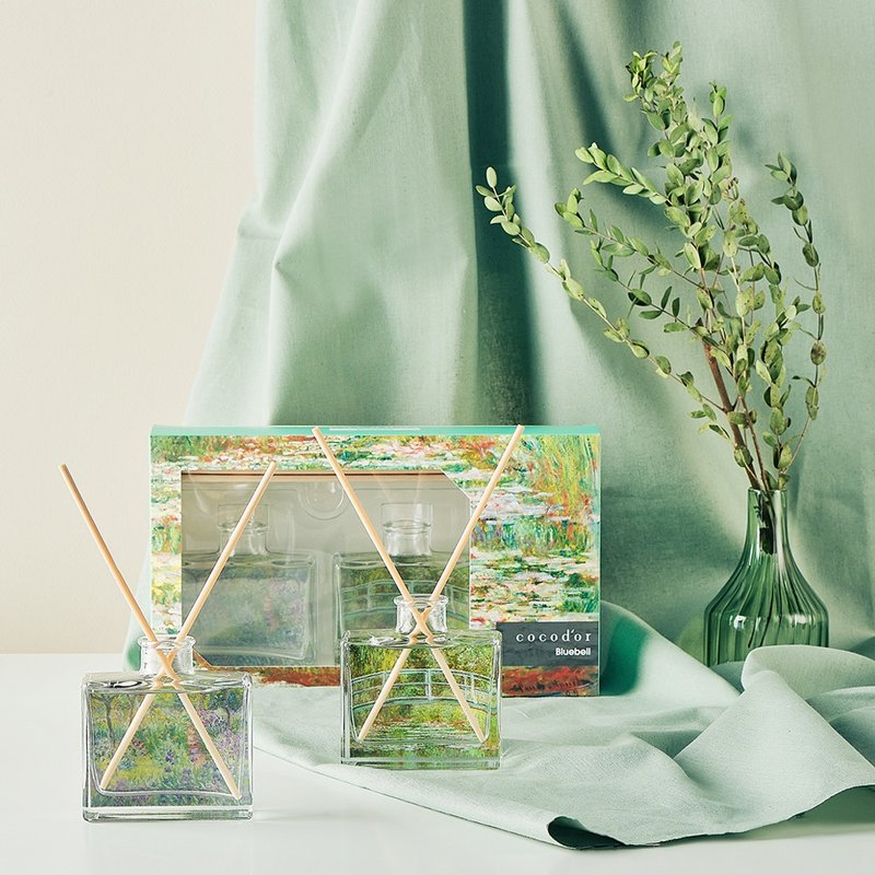 cocodor-Famous Painting Diffusing Series Gift Box-Monet (Blue Wind Chime) [Discount for more purchases] - Fragrances - Glass Green