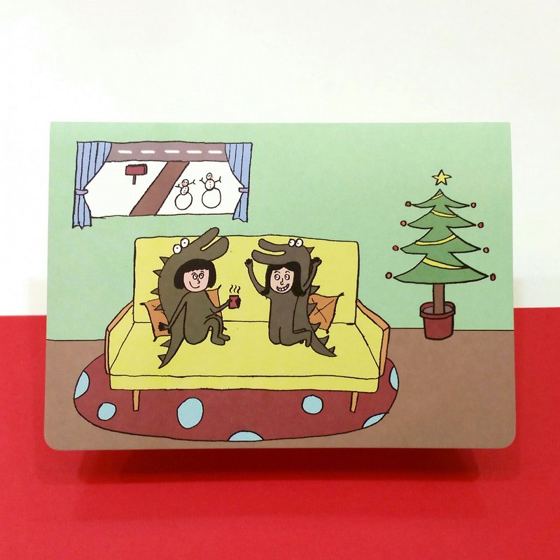 あなたの昼と夜/折りたたまれたクリスマスカードを持っています - カード・はがき - 紙 多色