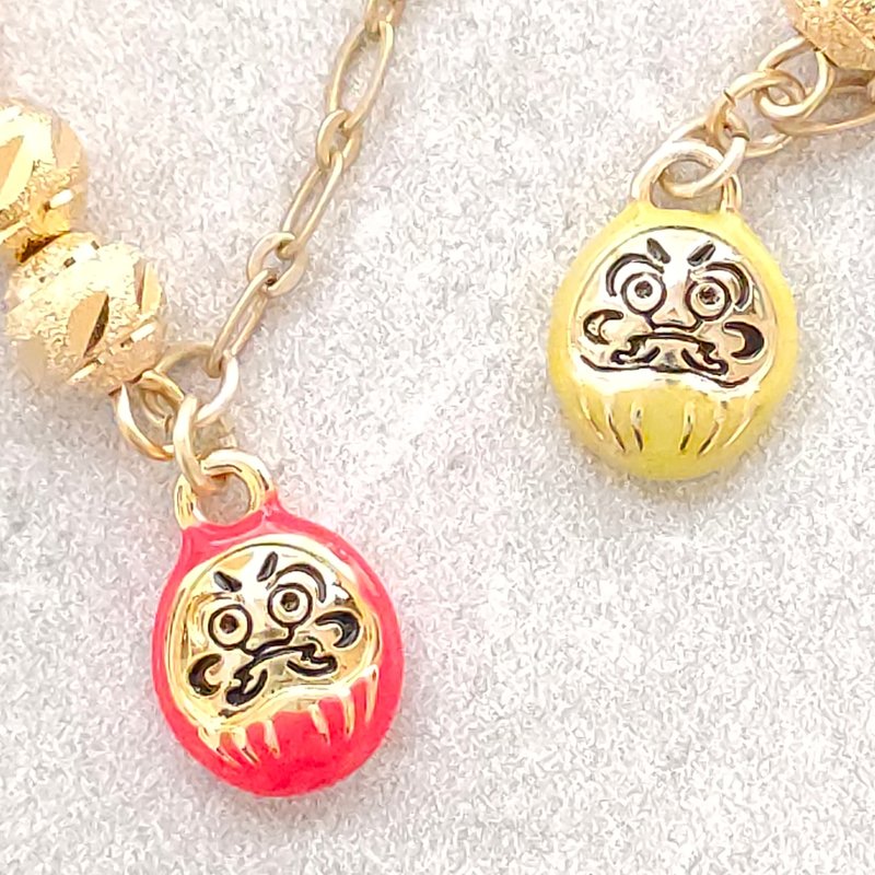 Daruma Glasses/Mask Chain - เชือก/สายคล้อง - ทองแดงทองเหลือง สีเหลือง