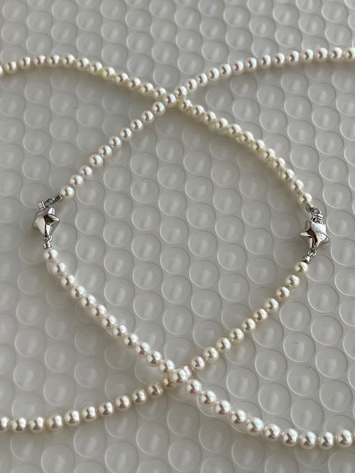 KOKO PEARL JEWELRY 日本直送 僅限現品 鏡面珠光 4.5mm Akoya珍珠項鍊 近圓 純銀釦