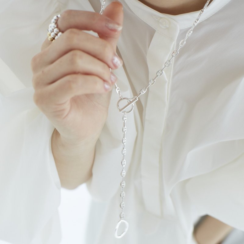 Japan Nothing And Others S925 Necklace - สร้อยคอ - เงินแท้ สีเงิน