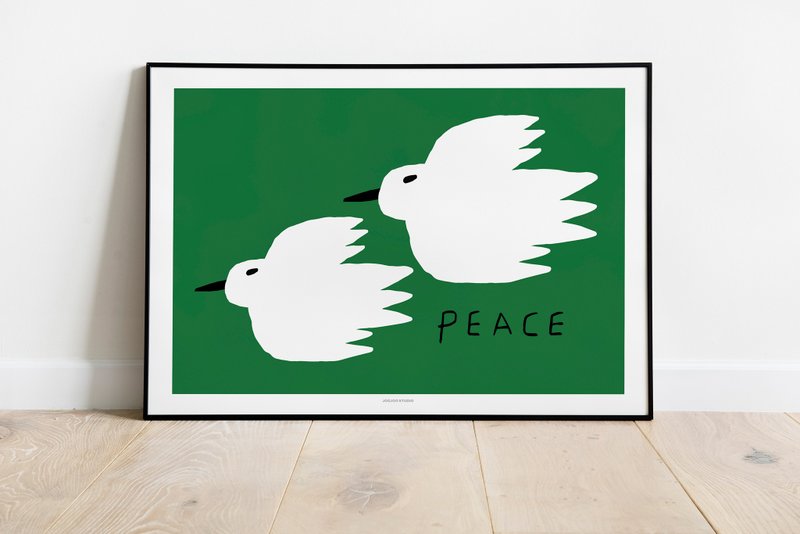 Peace poster (A3/A4) - 海報/掛畫 - 紙 綠色