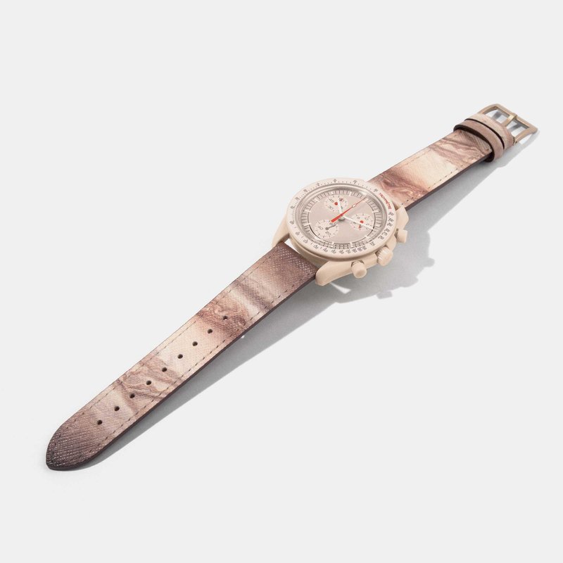 OMEGA x Swatch ミッション トゥ ムーンウォッチ カーフスキン ストラップ - 時計ベルト・時計バンド - 革 ブラウン