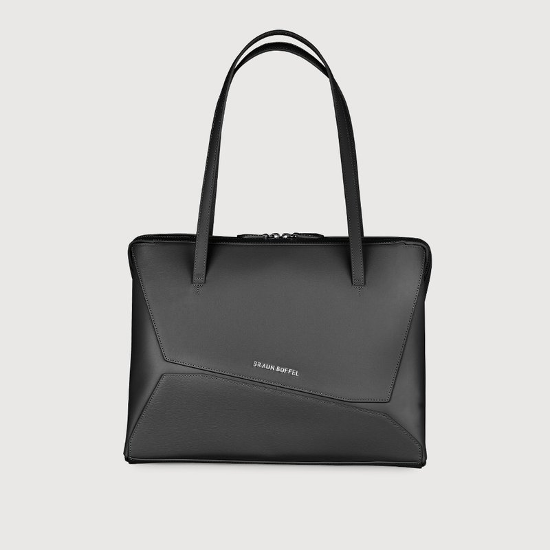 [Free gift bag] Agama Tote Bag-Black/BF826-58-BK - กระเป๋าแมสเซนเจอร์ - หนังแท้ สีดำ