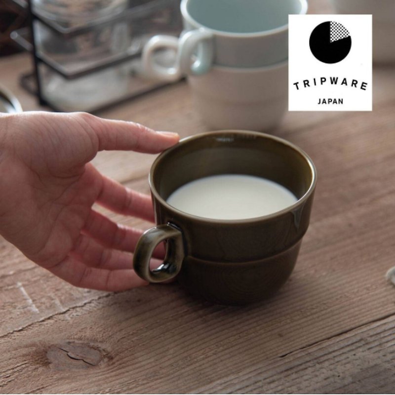 【Trip Ware Japan】日本製マグカップ 美濃焼（オリーブグリーン） - マグカップ - 陶器 