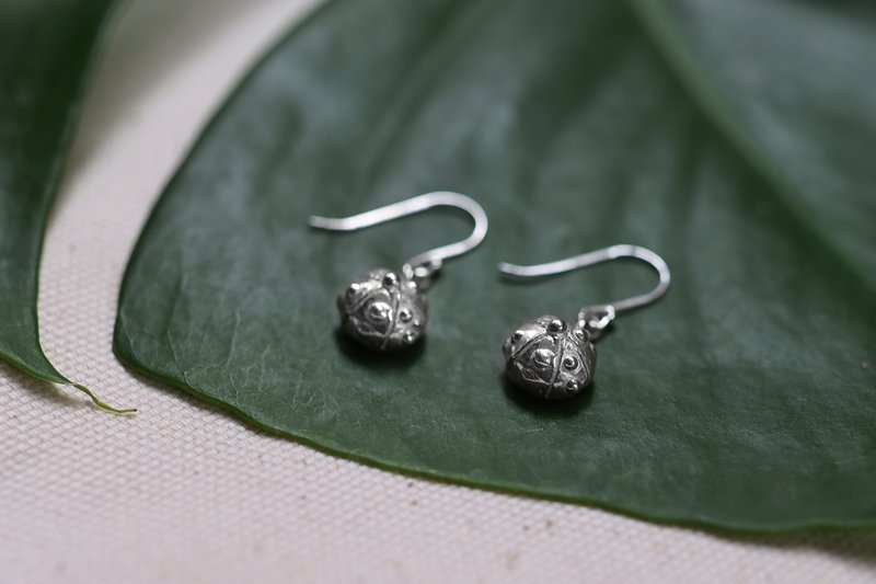 Cactus sterling silver earrings and ear hooks - ต่างหู - เงินแท้ สีเงิน